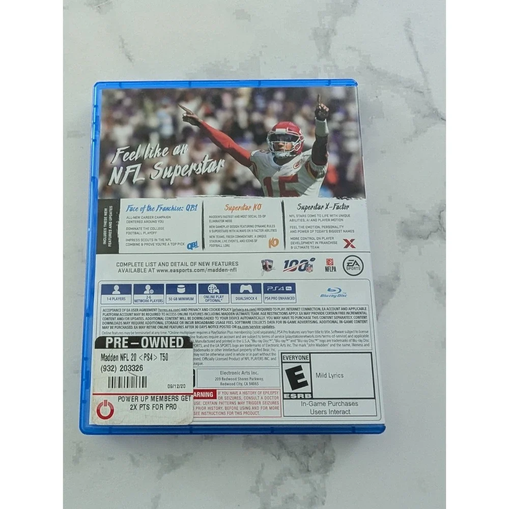 Madden NFL 20 PlayStation 4 PS4